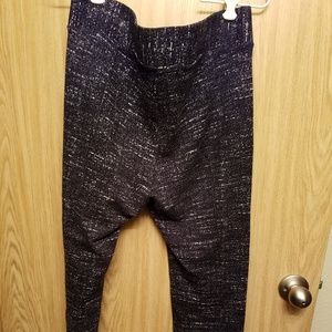 ANN TAYLOR Leggings Size L Blk/Wht/Gry